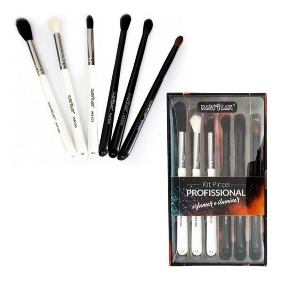 Kit de Pinceles Profesionales Difuminar e Iluminar Macrilan WB500 c/6