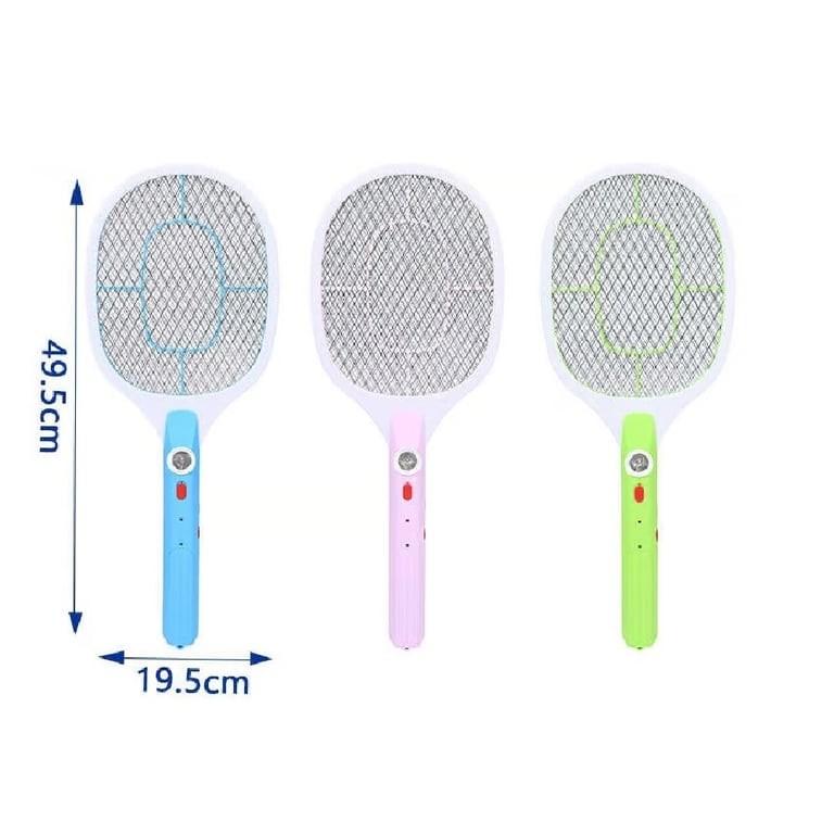 "Raqueta Eléctrica Matamosquitos con Linterna"