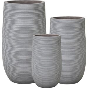 "Set 3 Maceteros Tall Taupe"