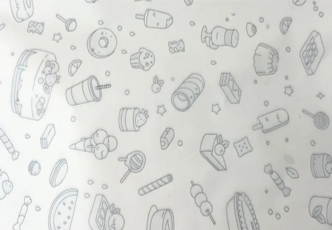 PAPEL MANTECA CON DISEÑO 1 COLOR