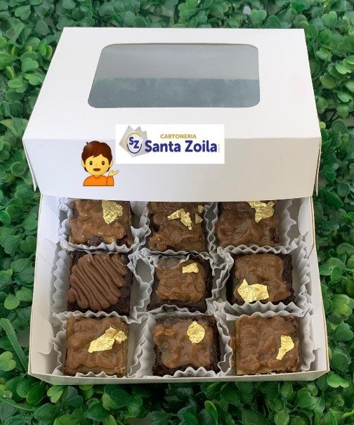 Caja de Alfajores,Mini Brownies o Bombones