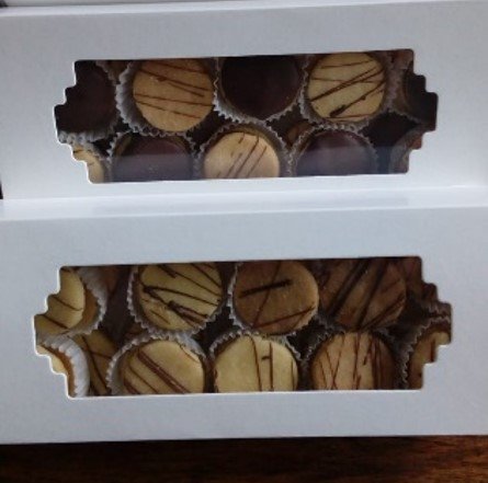 Caja de Alfajores,Trufas o Minibrownies