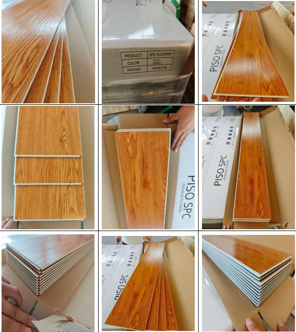Piso SPC con click Cedro 5.5mm  122x18cm caja 2.2m²