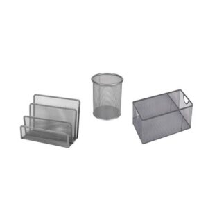 Organizadores de oficina Mesh Gris x3 piezas Orange