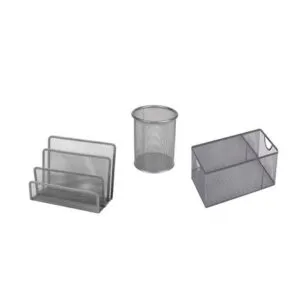 Organizadores de oficina Mesh Gris x3 piezas Orange