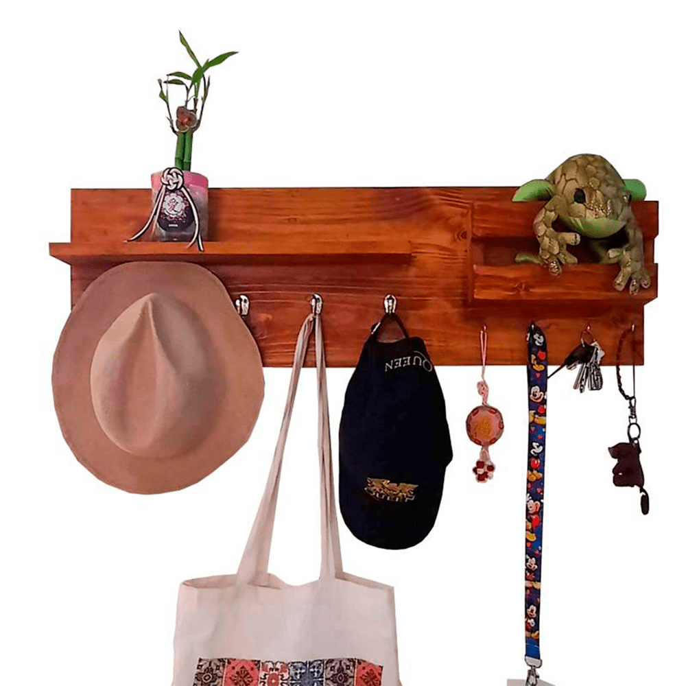 Perchero Empotrable Lauren de Madera Acabado Cedro