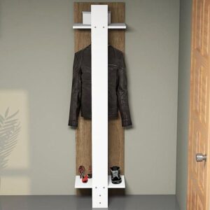 Perchero Moderno Bronx color Blanco/Macadamia TU MESITA