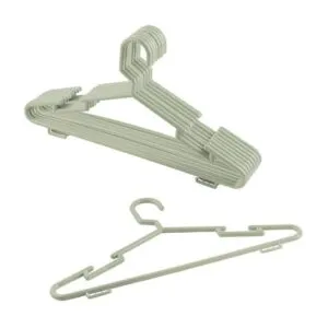 Set x 12 colgadores plásticos Beige Polinplast