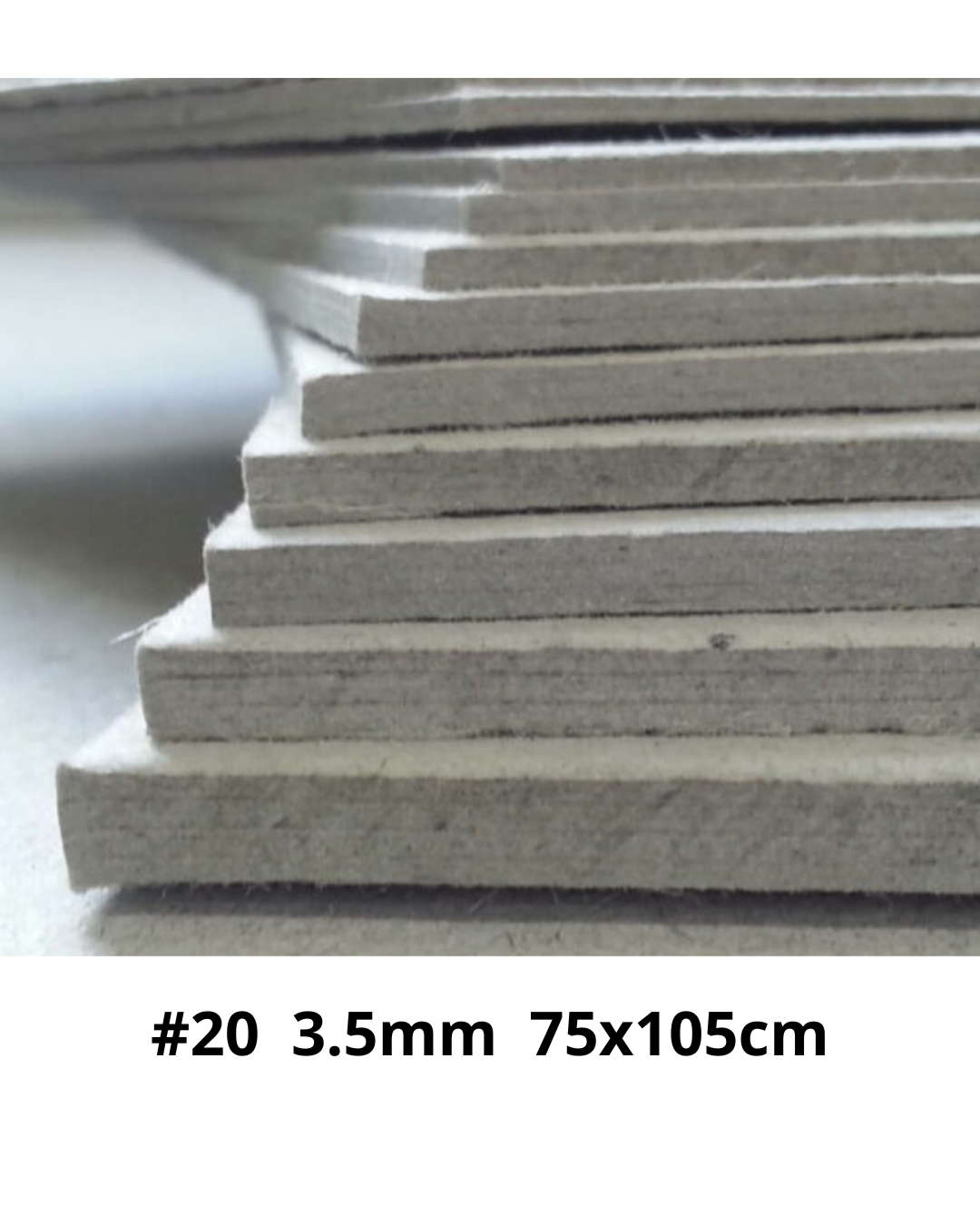 Plancha de cartón prensado gris 3.5mm 75x105 refilado