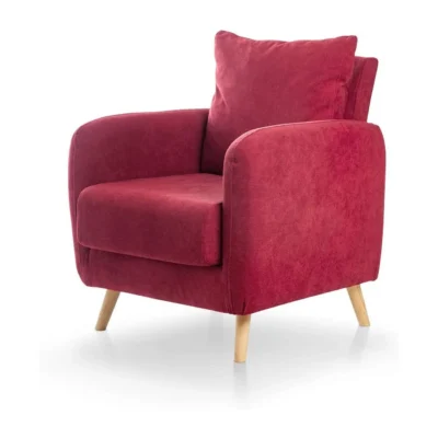 Sillon Vindel Mavisac Color Rojo – Tela