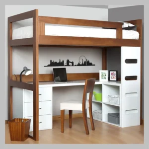 Camarote Triple 1.5 Plazas DMuebles Lisboa con Escalera 4 Cajones