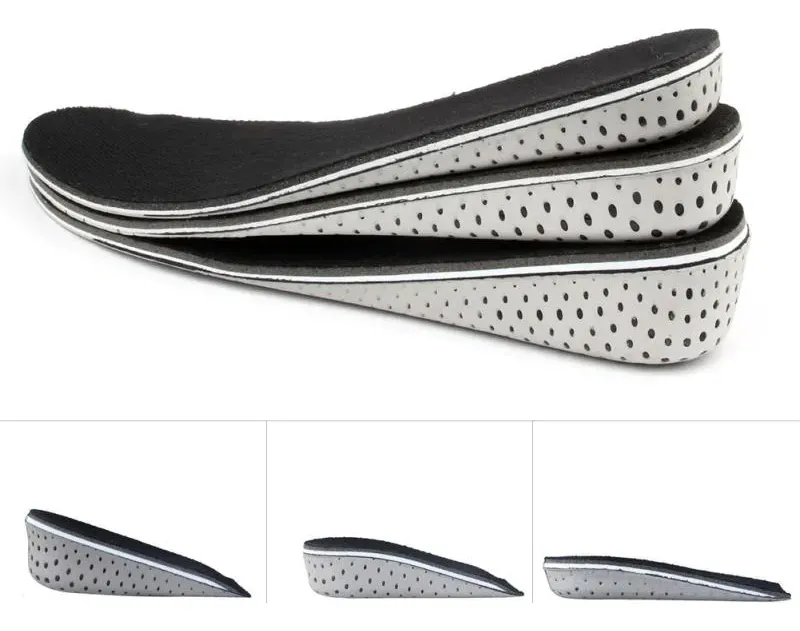 Plantilla Elevadora Para Aumentar Estatura 2 a 3cm Gris Oscuro