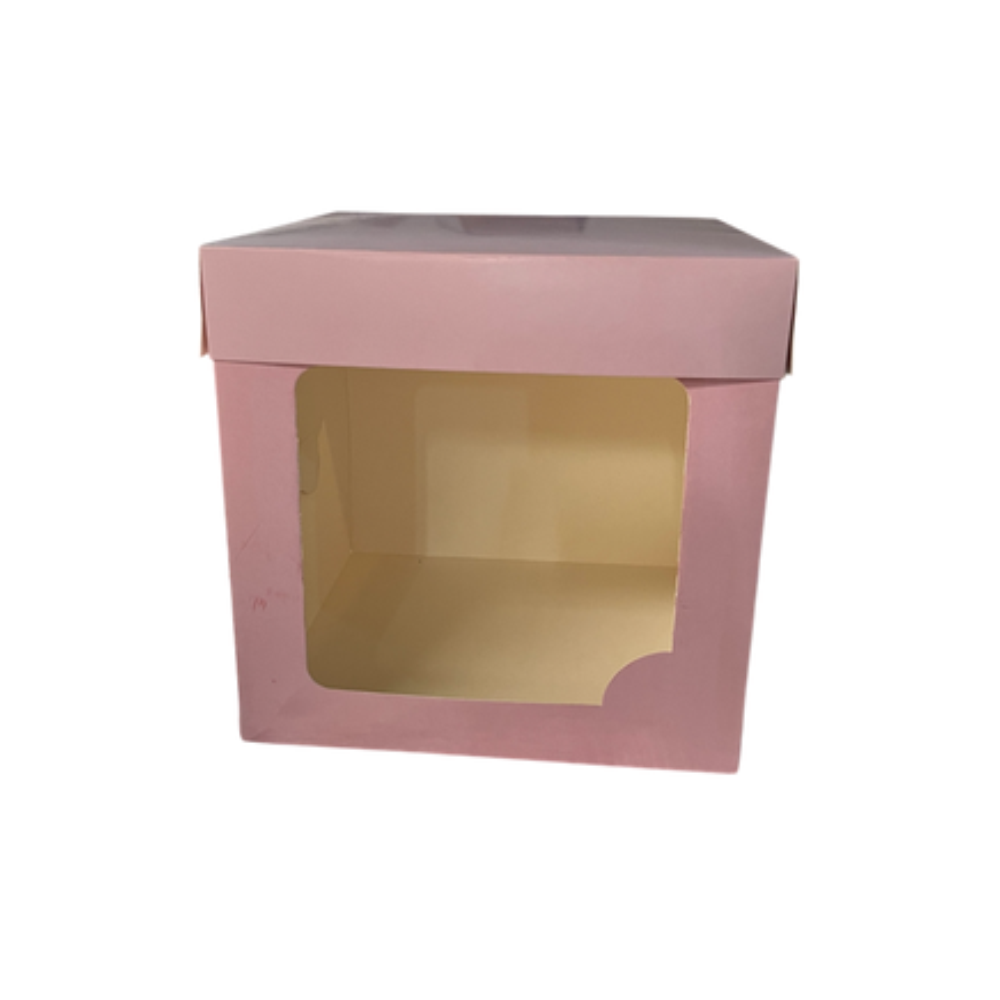 Cajas mini rosadas con visor