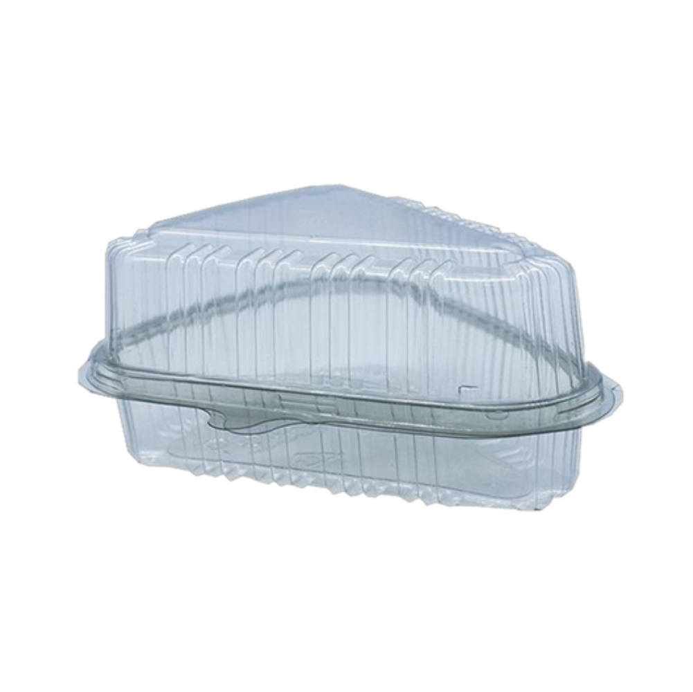 Envase plastico para torta porción triangular