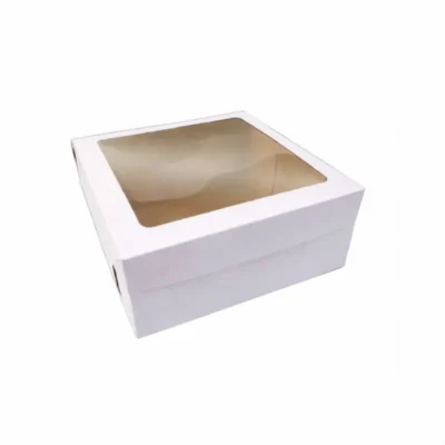 CAJAS PARA TORTA CUADRADA CON VISOR (33X33X15)