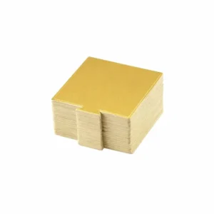 PISOS PARA PORCION DE TORTA DORADO CUADRADAS (10X11)